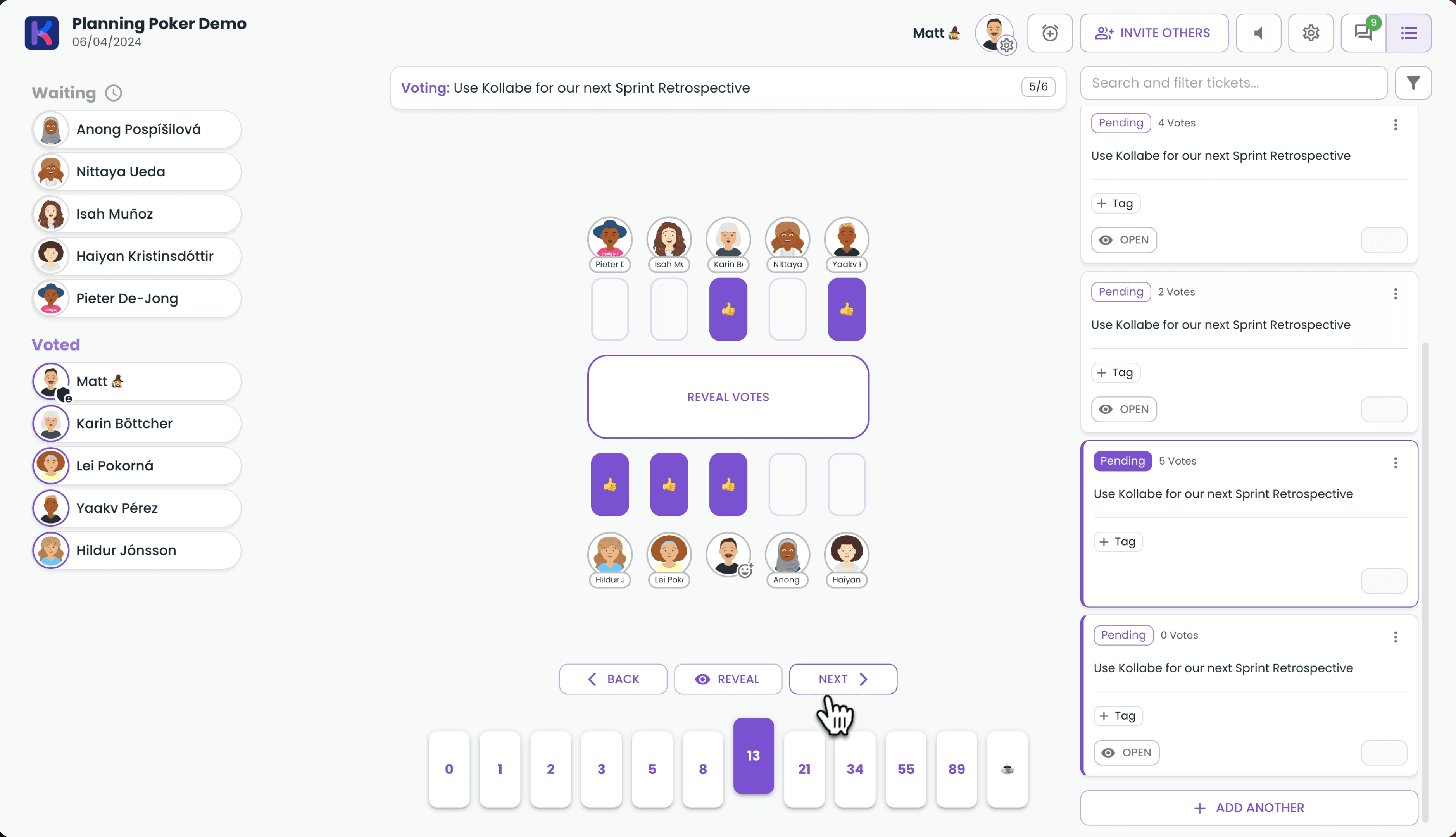 Asynchronous Planning Poker