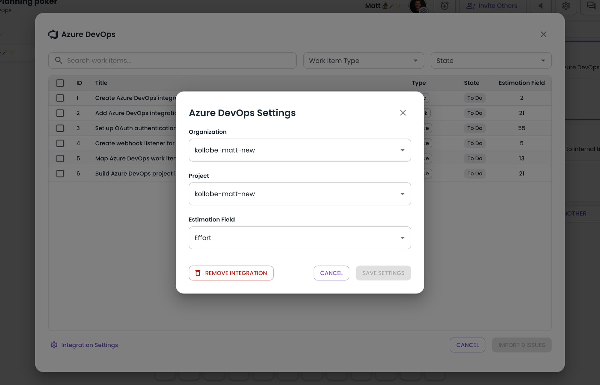 Selecting story point field to be updated