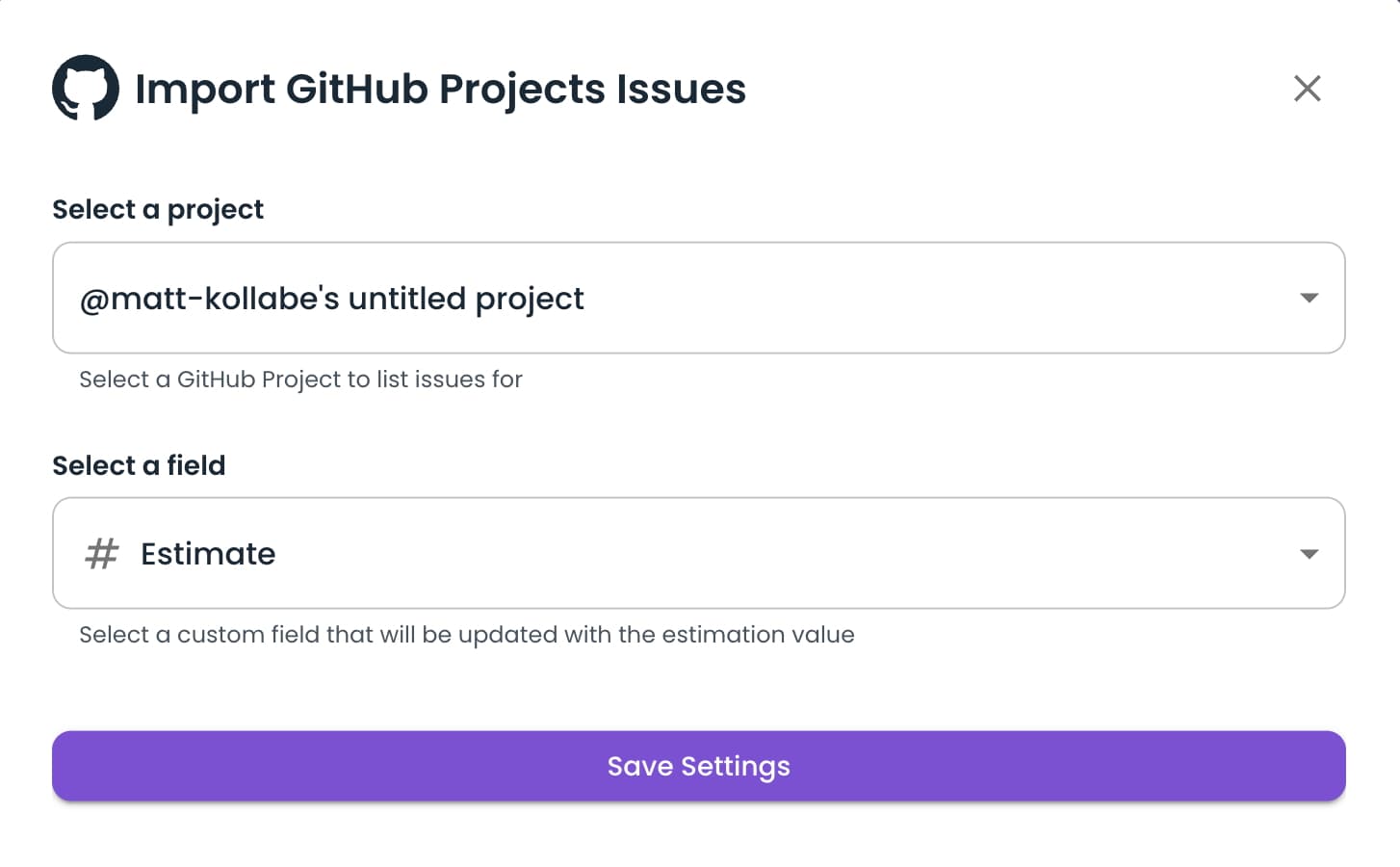 Selecting story point field to be updated