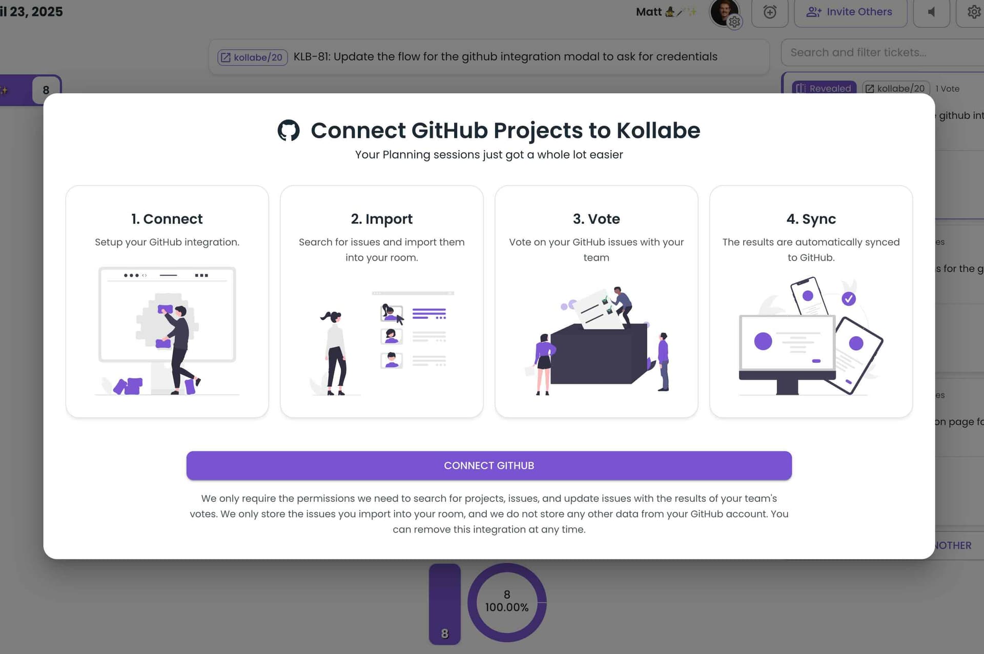 Kollabe GitHub Integration setup
