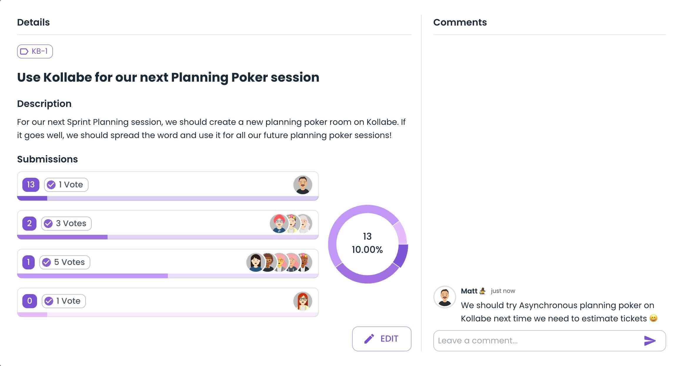 Planning Poker ticket